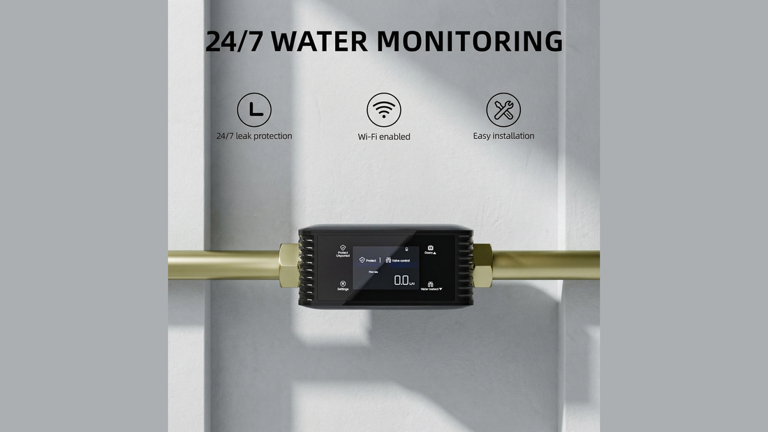 Smart Whole House Water Leak Detector with Auto Shut-Off Valve