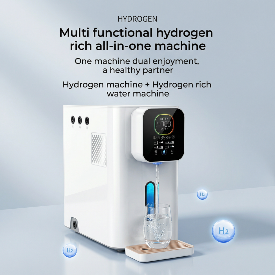 Hydrion Flux smart display with room, warm and hot water