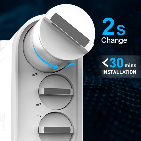 Under-Sink Tankless Reverse Osmosis System – 600 GPD, 0.0001 Micron, Dual TDS Display, Alkaline Mineral Remineralisation, 2:1 Pure-to-Drain