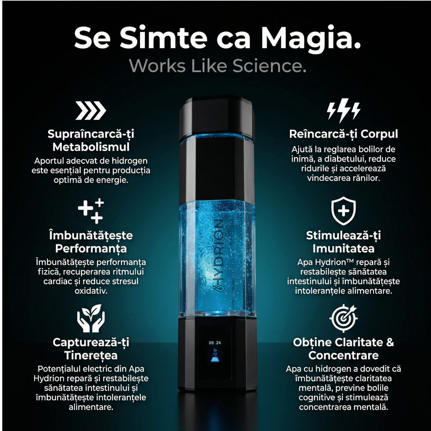 Hydrion Core Hydrogen Water Bottle