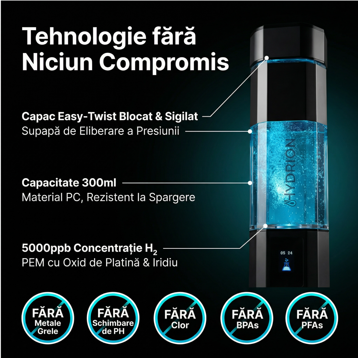 Hydrion Core Hydrogen Water Bottle
