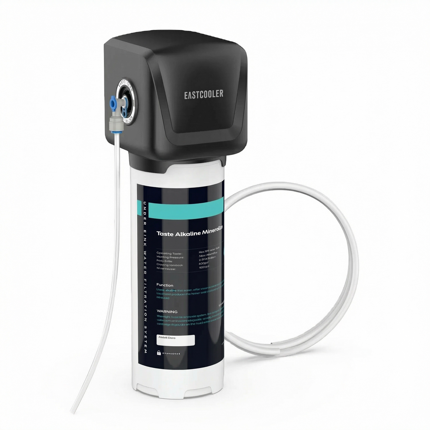 Alkaline Remineralisation Post-Filter for Reverse Osmosis Systems – Restores pH & Minerals, Quick-Change, Under-Sink Add-On, 1/4" Quick Connect