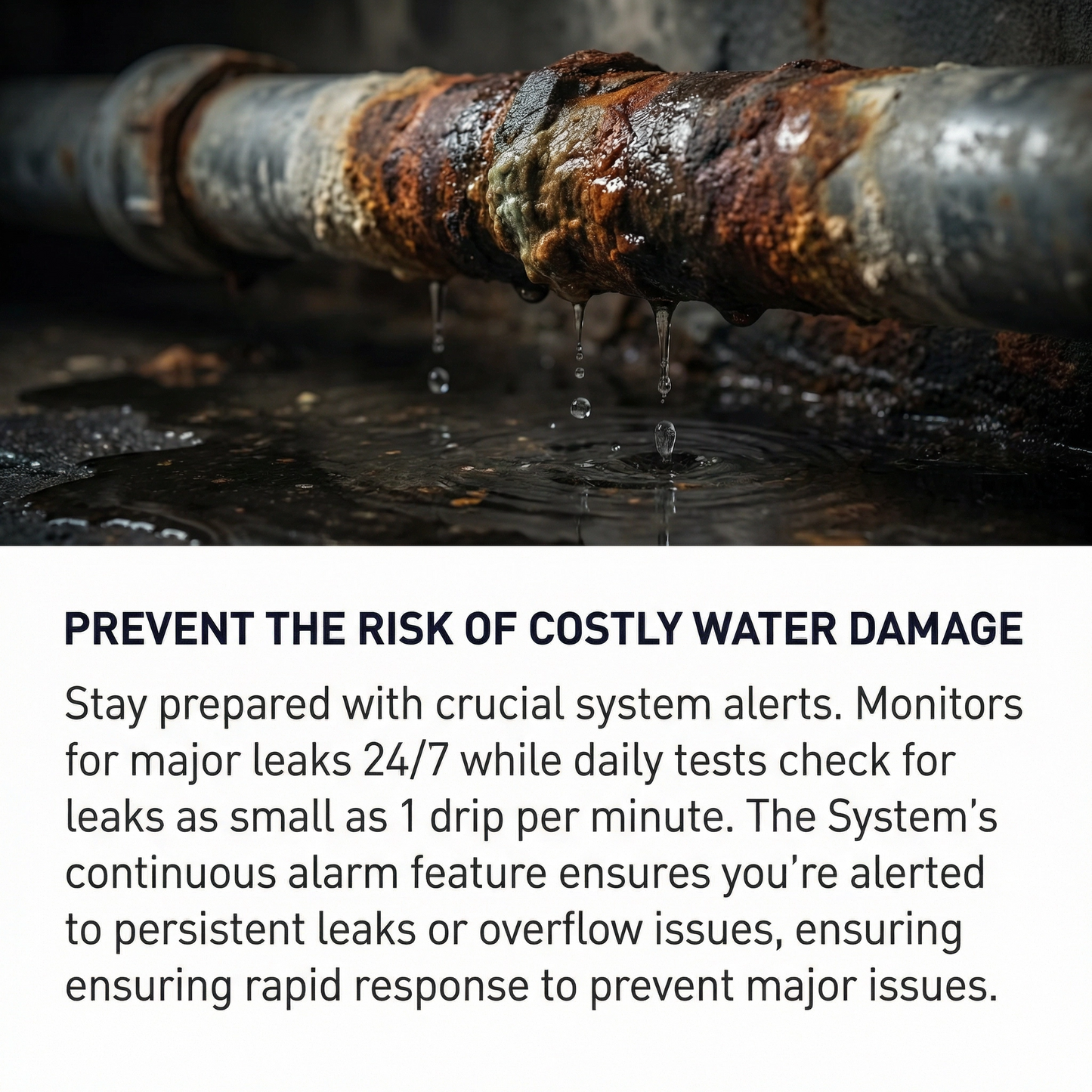 Rilevatore di perdite d'acqua intelligente per tutta la casa con valvola di spegnimento automatico