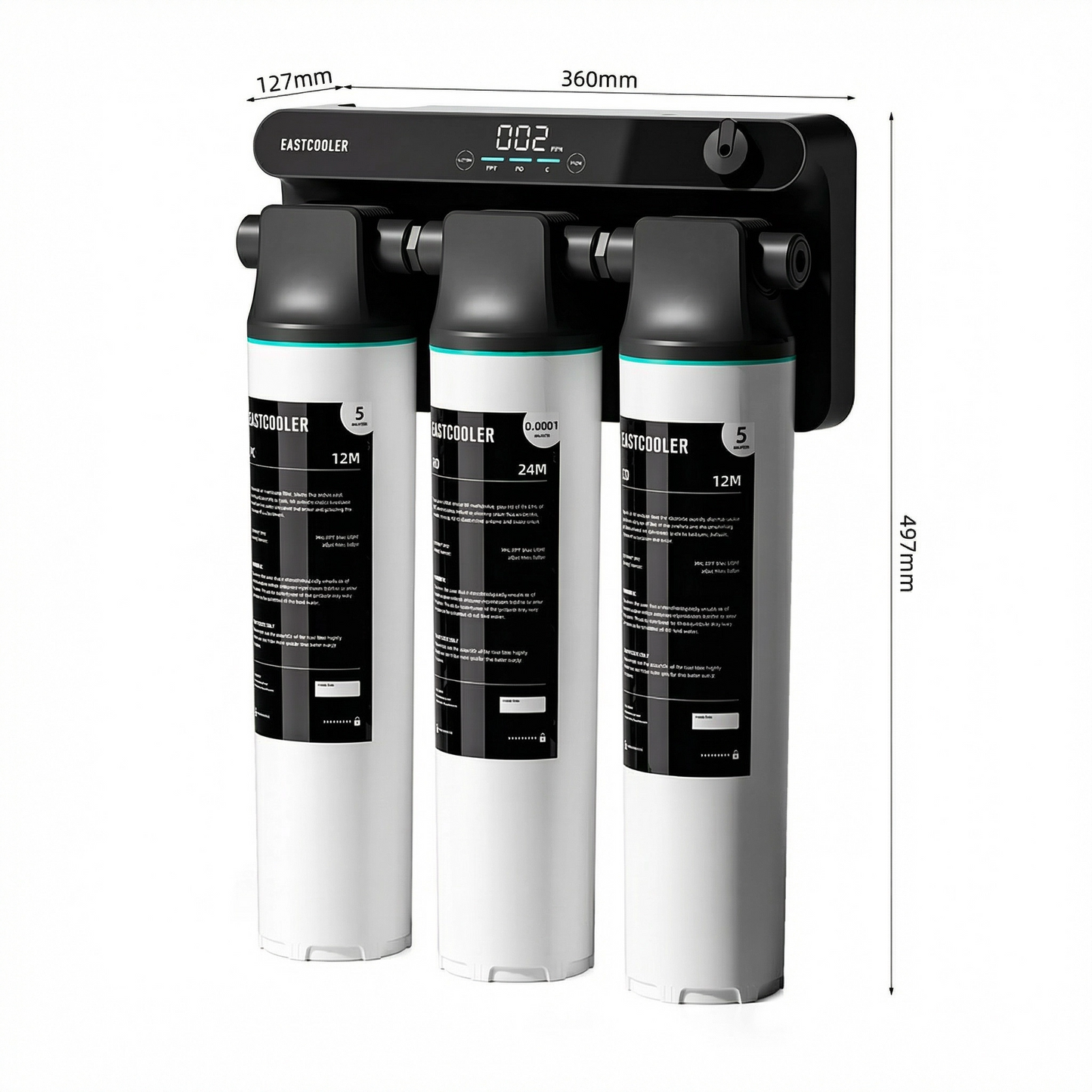 Under-Sink Tankless Reverse Osmosis Water Filter System – 800 GPD, 0.0001 Micron RO, Real-Time TDS Display, 4:1 Pure-to-Drain Ratio, Dedicated Tap Included