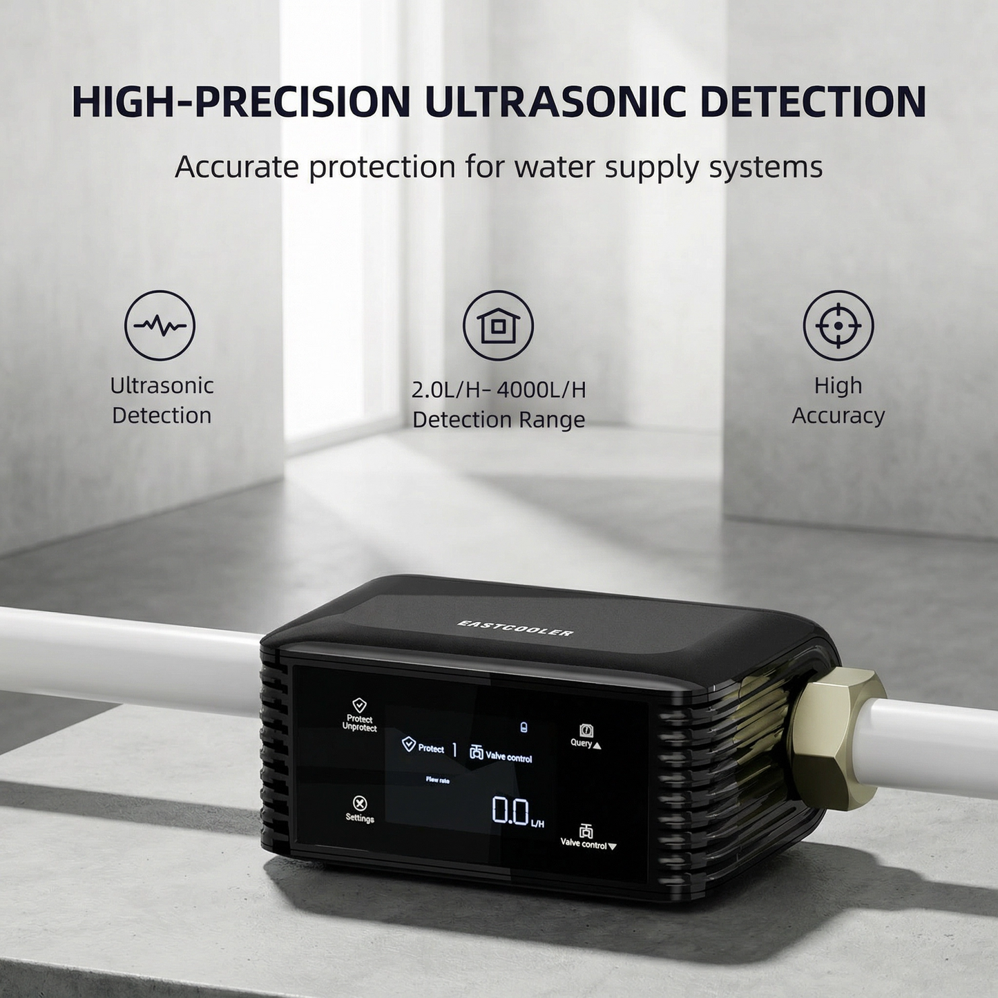 Rilevatore di perdite d'acqua intelligente per tutta la casa con valvola di spegnimento automatico