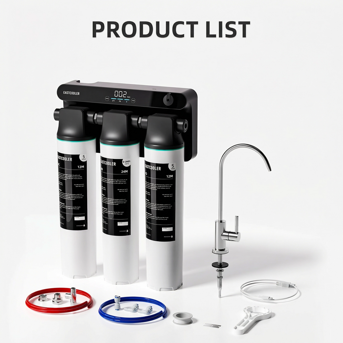 Under-Sink Tankless Reverse Osmosis Water Filter System – 800 GPD, 0.0001 Micron RO, Real-Time TDS Display, 4:1 Pure-to-Drain Ratio, Dedicated Tap Included